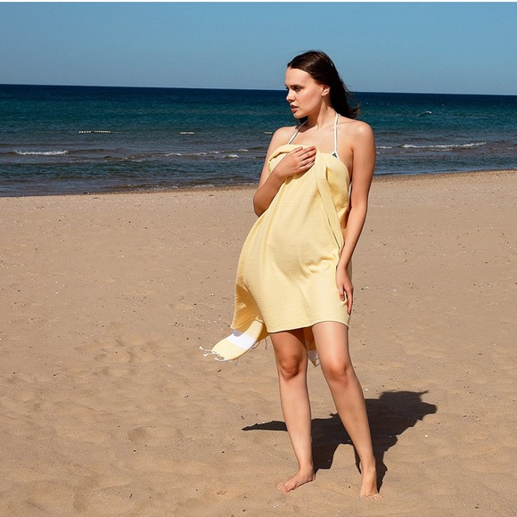 37x71 Turkish Beach Towel, 100% Cotton Pre-Washed Quick Dry - Picture 5 of 9